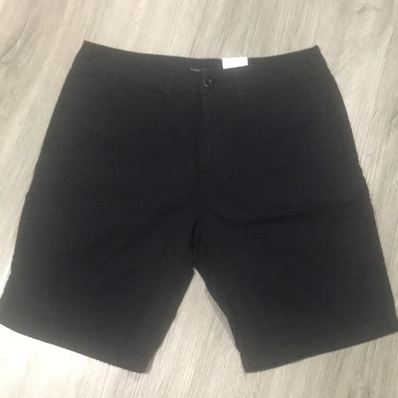Lucky Brand NWT Black Cotton Seersucker 9” Shorts - Picture 1 of 8